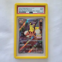 🔥 Pokemon TCG Detective Pikachu 050/SV-P 🔥 Pre-Order Promo 🔥 PSA 9 MINT ✈ - Image 1