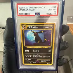2000 Pokemon Japanese Neo 2 Discovery #197 Umbreon Holo PSA 10 Swirl 🌀 - Image 2
