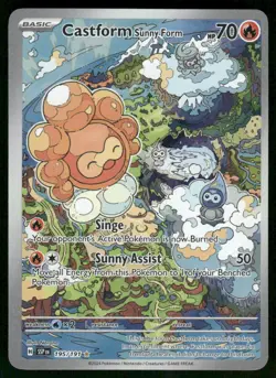 Castform Sunny Form 195/191 Illustration Rare Holo NM Pokemon SV08: Surging Spar - Image 1