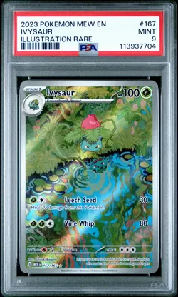 2023 POKEMON MEW EN-151 ILLUSTRATION RARE #167 IVYSAUR PSA 9 - Image 1