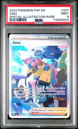 Pokemon TCG Iono Scarlet & Violet: Paldean Fates 237/091 PSA 9 - Image 1