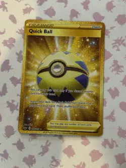 Pokemon TCG Quick Ball (Secret) Gold 216/202 Swsh01: Sword & Shield HP - Image 1