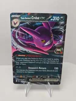 Pokemon TCG Team Rocket's Crobat ex 122/182 Destined Rivals Holo NM - Image 1