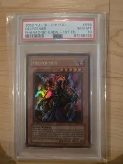 PSA 10 Yu-Gi-Oh Helpoemer PGD-058 Ultra Rare Pharaonic Guardian 1st Edition 2003 - Image 1