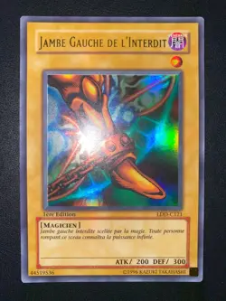 YU-GI-OH! JAMBE GAUCHE DE L'INTERDIT ULTRA RARE LOB LDD-C121 1ST EDITION FRENCH - Image 1