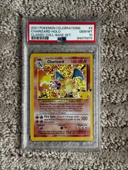 Pokemon Charizard Holo Card 4/102 Celebrations 25th Anniversary PSA 10 - Image 1
