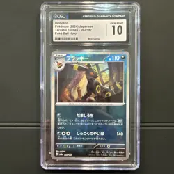 CGC 10 GEM MINT Umbreon 092/187 Terastal Festival SV8a Japanese Pokemon Card - Image 1