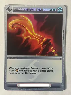 Chaotic 133/200 Flameblade of Seeryn Super Rare Holo Foil Battlegear Card - Image 1