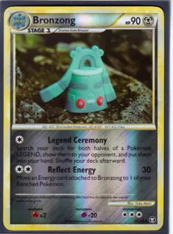 2010 BRONZONG 15/102 HGSS TRIUMPHANT POKEMON CARD RARE-REVERSE HOLO-NM - Image 1