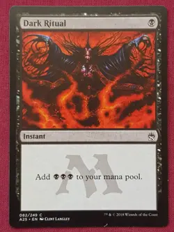 Magic The Gathering MASTERS 25 DARK RITUAL black card MTG - Image 1