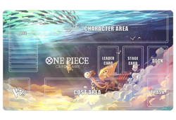 Going Merry One Piece Playmat With Zones TCG Card Game OPCG Play Mat Deskmat - Image 1