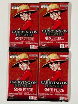 Carrying On His will Booster Packs One Piece Card Game OP13 English O13 X4 - Image 1
