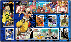 One Piece CCG TCG Card Game Usopp Blue mat Gaming Desk Playmat Deskmat Mousepad - Image 1