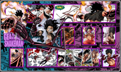 One Piece Card Luffy G4 Snake Man - Purple Blue Gaming Desk Mat Playmat Mousepad - Image 1