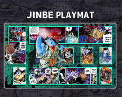 One Piece CCG TCG Card Game Jinbe Green mat Gaming Desk Playmat Deskmat Mousepad - Image 2