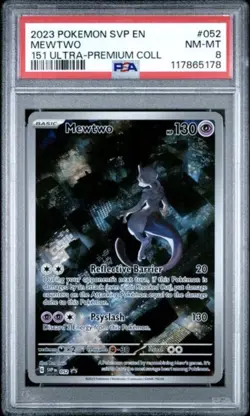 Mewtwo 052 Sv: Scarlet & Violet Promo Cards Holo PSA 8 - Image 1