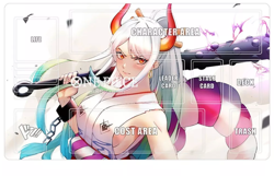 Yamato One Piece Playmat With Zones TCG Trading Card Game OPCG Play Mat Stitched - Image 1