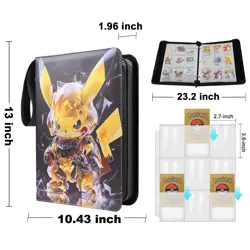 Trading Card Binder 900 Cards Holder Album Folder 9 Pocket 50 Removable Sleeves - Image 5