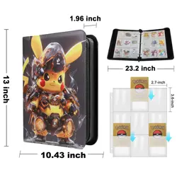 900 Cards Pocket Binder 9 Pocket Game Sport Trading Cards Album Folder - Pokemon - Image 5