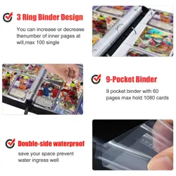 Anime Card Binder for Trading Cards,480 Cards One Piece TCG Card Binder - Image 5
