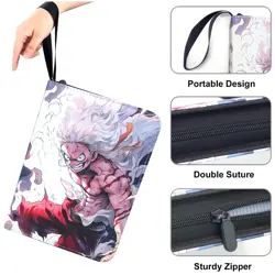 One Piece Trading Card Binder Sleeves for TCG Cards 4 Pocket with 50 Sleeves - Image 4