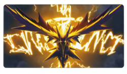Board Card Game Pokemon The Bird Zapdos Playmat Game Mousepad Play Mat of TCG - Image 1