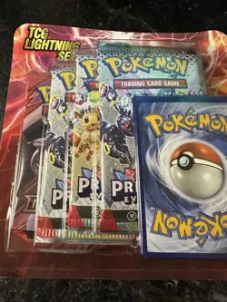 Pokemon TCG Lightning Set 4 Packs + 1 Bonus Card! Brand New/Sealed! - Image 1