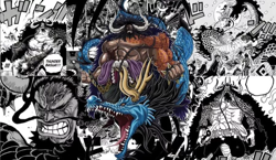 OP One Piece Kaido Dragon Manga Panels Playmat TCG CCG Playmat Custom Card Mat - Image 1