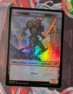 MTG *FOIL *Kamigawa:Neon Dynasty Token SPIRIT ** CONSTRUCT NM - Image 2