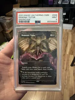 Demonic Tutor (Borderless) - MTG Commander Masters PSA 9 - Image 1