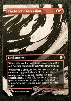 1x MTG Firebender Ascension *Borderless* - Avatar Rare! NM Mint! - Image 1