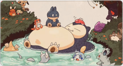 Snorlax - Board Game Pokemon Playmat Games Mousepad Play Mat of TCG 2546 - Image 1