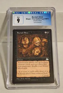 BURIED ALIVE Weatherlight 1997 Vintage Graded CGC 9 MTG Mint Slab! - Image 1