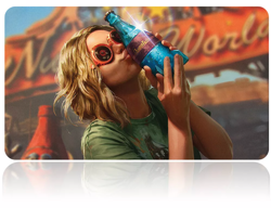 SIERRA, NUKA'S BIGGEST FAN - TCG CCG Playmat Mousepad Deskmat Board Game Mat Pad - Image 1