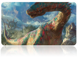 THRASHING BRONTODON -TCG CCG Playmat Deskmat Mousepad Deskmat Board Game Mat Pad - Image 1