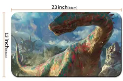 THRASHING BRONTODON -TCG CCG Playmat Deskmat Mousepad Deskmat Board Game Mat Pad - Image 2