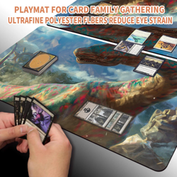 THRASHING BRONTODON -TCG CCG Playmat Deskmat Mousepad Deskmat Board Game Mat Pad - Image 4
