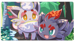 Hisuian Zorua - Board Game Pokemon Playmat Games Mousepad Play Mat of TCG 225698 - Image 1