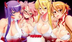 Big tits Girls Highschool of the Dead Anime TCG Playmat & Office Mousepad Magic - Image 1