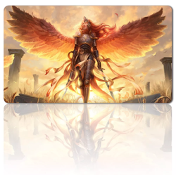 Aurelia, Angel Warrior - Board Game Playmat Mousepad Playmat of TCG CCG Deskmat - Image 1