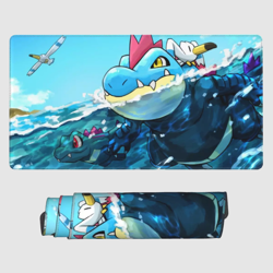 Totodile - Board Game Pokemon Playmat Games Mousepad Play Mat of TCG 2732 - Image 2