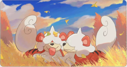 Hisuian Growlithe - Board Game Pokemon Playmat Games Mousepad Play Mat of TCG - Image 1