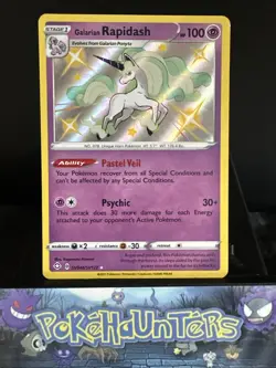 Pokemon Card Galarian Rapidash SV048/SV122 Shining Fates Shiny Vault Near Mint - Image 1