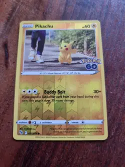 Pokemon Go Pikachu 027/078 Reverse Holo Common - Image 1