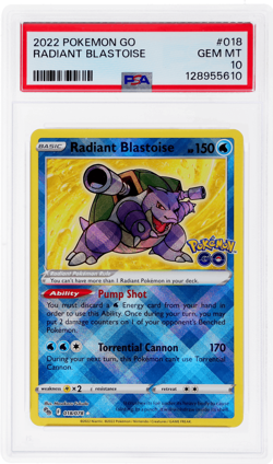 2022 Pokemon Go Radiant Blastoise #18 PSA 10 - Image 1