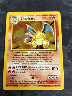 charizard 4/102 base set Pokemon Card-Good condition - Image 1
