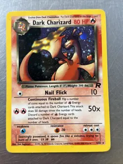 Dark Charizard 4/82 Team Rocket 2000 Holo Pokemon Card - Image 1