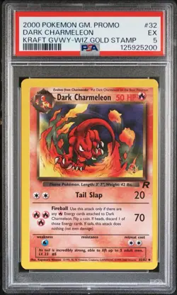 Dark Charmeleon | Rocket 32/82 | PSA 5 Kraft Promo Gold Stamp WOTC | Pokemon - Image 1