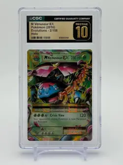 Pokemon M Venusaur EX 2/108 (2016) Evolutions Holo CGC PRISTINE 10! POP 18! - Image 1