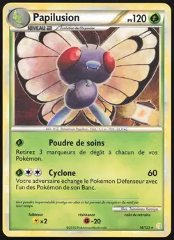 Carte Pokemon Papilusion 16/123 HeartGold SoulSilver Francais - Image 1